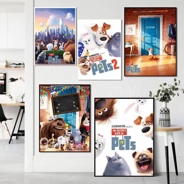 Wasserfester Wandaufkleber T-The Secret Life Of Pets Filmplakat in Multicolor - Bild 1