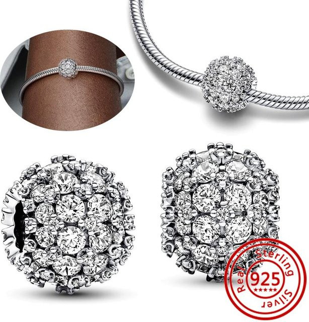 Lucky Star Jewelry Charms, 925 Silber, Zirkonia, Perle, Damen, Bunt - Bild 1