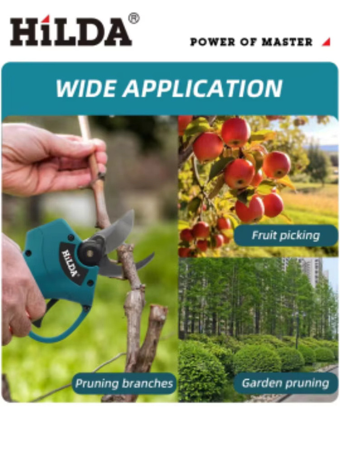 HILDA Elektrische Gartenschere mit bürstenlosem Motor für Makita LXT Akkus, professioneller Zweigschneider für Blumen und Obst - Bild 6