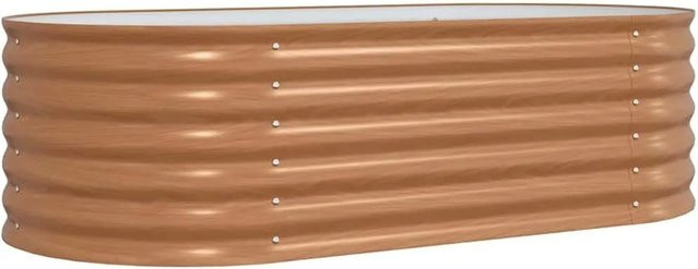 vidaXL Hochbeet aus Stahl in Braun für Kräuter-, Zier- und Gemüsegärten B/T/H: 160 x 80 x 44 cm - Bild 1