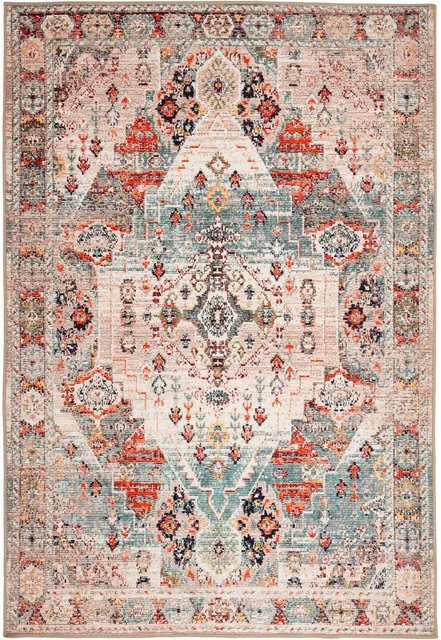 Karpetti Teppich Persien Used-Look in Terrakotta, Waschbarer Rustikaler Retro Teppich, Rutschfest, B/T: 40 x 60 cm - Bild 1