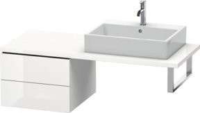 Duravit L-Cube Eck-Unterschrank in Weiß Hochglanz mit 2 Schubladen, B: 52 cm, T: 40 cm, H: 54,7 cm - Bild 1