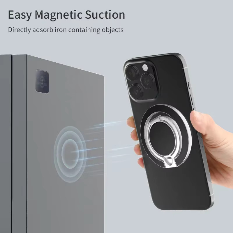 YTDMEN MagSafe Magnetischer Telefonständer und Fingerringhalter für iPhone, faltbar und tragbar, Schwarz oder Grau - Bild 4