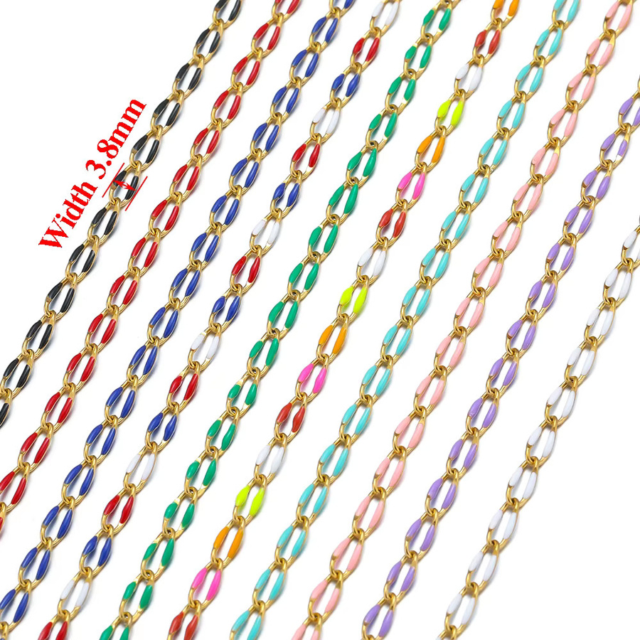 Semitree Halskette, Edelstahl, blau und schwarz Emaille, Damen, 1 Meter - Bild 2