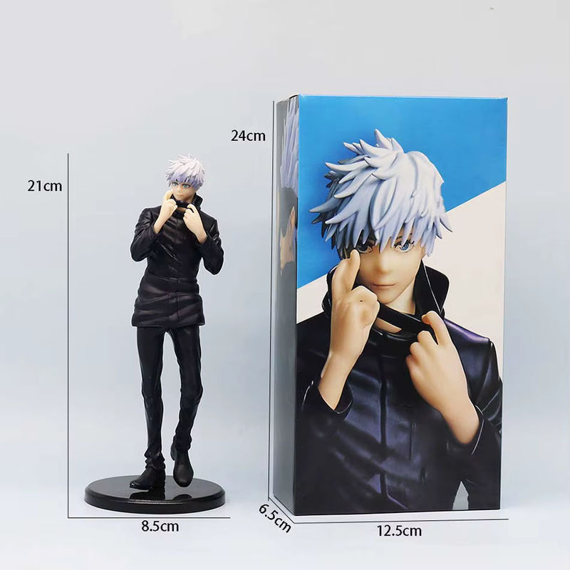 Bandai Jujutsu Kaisen Anime Figur Gojo Satoru Actionfigur aus Kunststoff, Höhe: 21 cm, Schwarz - Bild 4