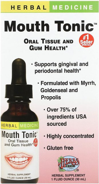 Herbs Etc. Mundwasser, Myrrhe, Gelbwurzel, Propolis, 30 ml, Unisex - Bild 1