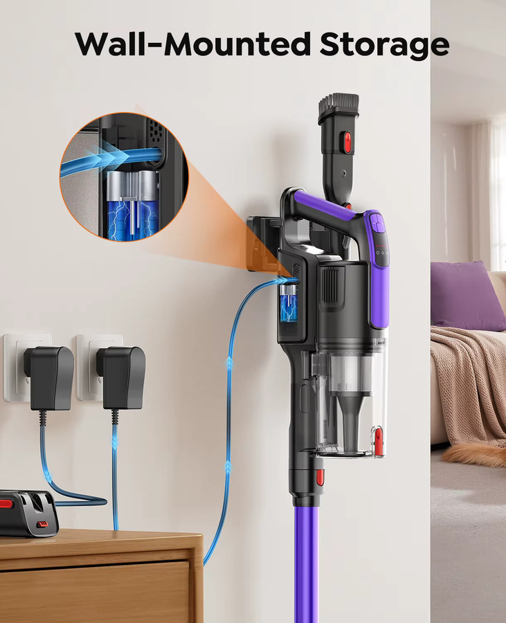 BUTURE VC100 Kabelloser Handstaubsauger mit 500W und 48KPa Saugkraft für Haustiere mit 1,5L Staubbehälter und abnehmbarem Akku - Bild 7