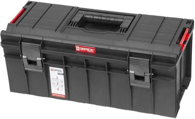 PROREGAL QBRICK Werkzeugkasten Pro Schwarz, stapelbar, H x B x T: 27 x 54 x 25 cm, 22 Liter - Bild 1