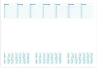 RNK Verlag Schreibunterlage Office mit 3-Jahres-Kalender in Weiß und Blau, B/T: 48,0 x 33,0 cm - Bild 1
