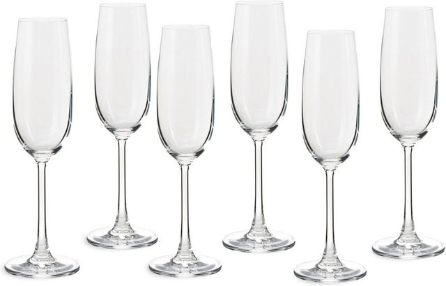 ECHTWERK Sektgläser transparent, 6er Pack, 210 ml, Durchmesser: 4,5 cm, Höhe: 23 cm - Bild 1