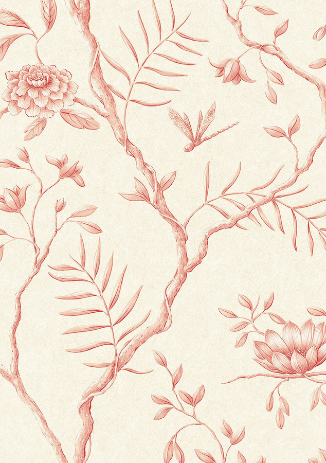 Lewis & Wood Tapete Jasper Peony in Pink mit floralem Art Nouveau Design - Bild 1