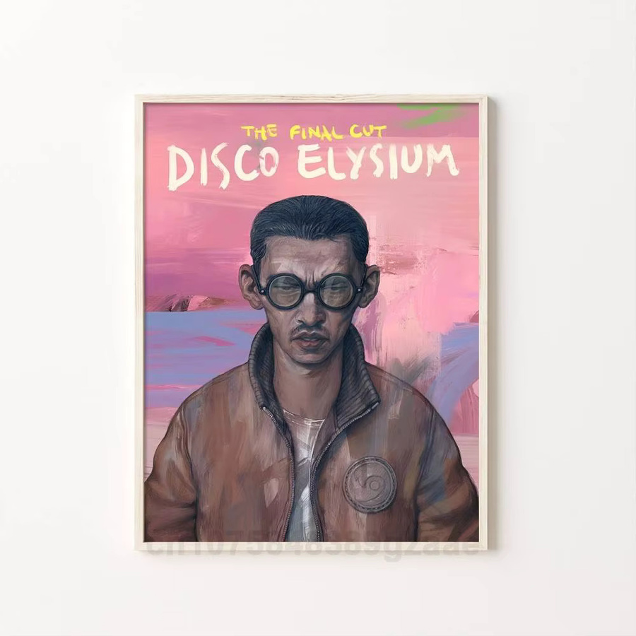 Disco Elysium Videospiel-Poster als Wandkunst-Aufkleber im Retro-Stil, Mehrfarbig, Rechteckig - Bild 6