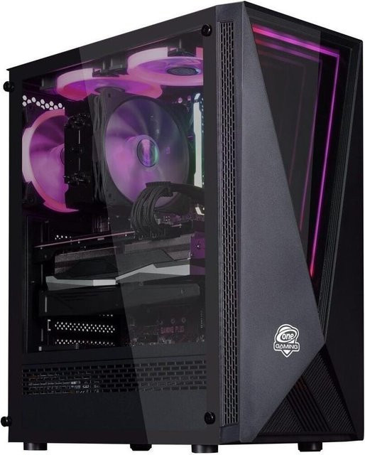 ONE GAMING Entry Gaming PC IN208 in Schwarz mit RTX 3050, Intel Core i3-12100F, 16GB RAM, 480 GB NVMe SSD und Windows 11 - Bild 1