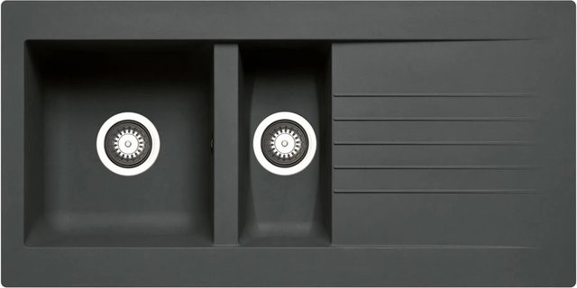 Pyramis Einbauspüle Siroko aus Verbundwerkstoff in Schwarz B: 100 cm, T: 50 cm - Bild 1