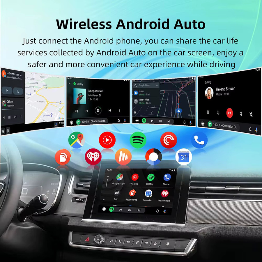 ANYFAR Drahtloses CarPlay und Android Auto Multimedia-Zubehör für Peugeot und Citroën SMEG MRN Modelle 2013–2018 in Schwarz - Bild 4