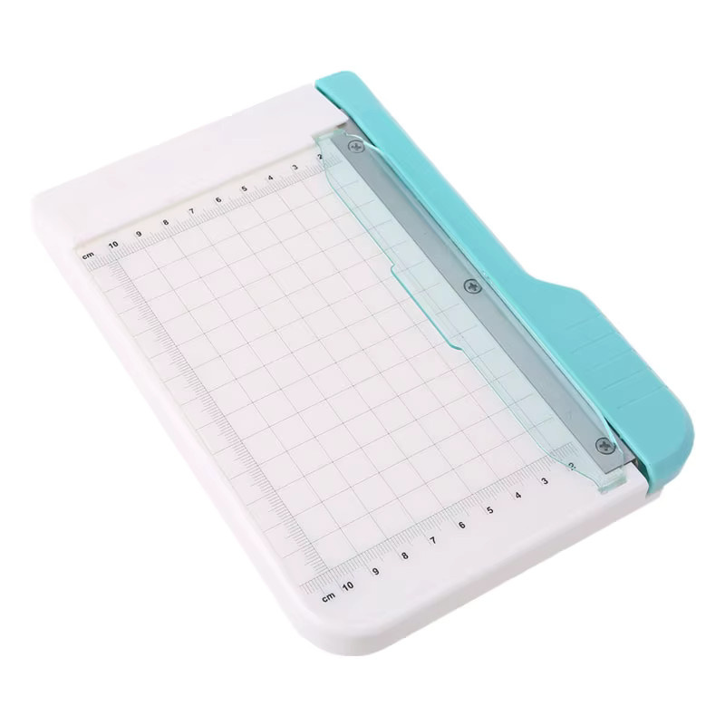Guillotine-Papierschneider in Weiß für Fotopapier, Karton und Klebeband aus Kunststoff - Bild 2