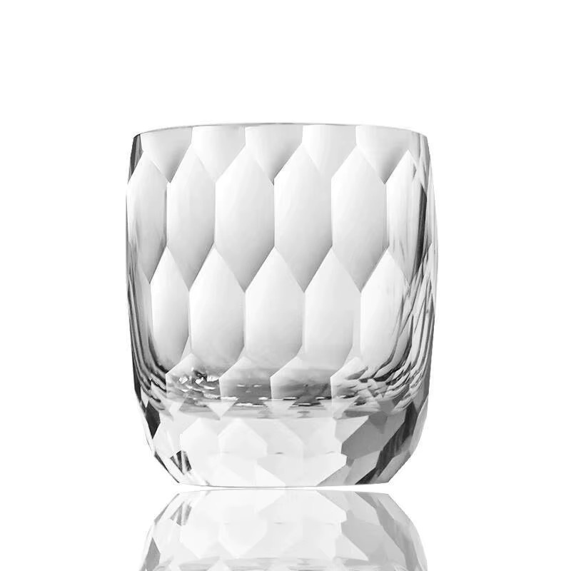 Loveyalty Kristallglas Tumbler Diamantgeschliffen Transparent Geometric Design für Whisky und Likör - Bild 5