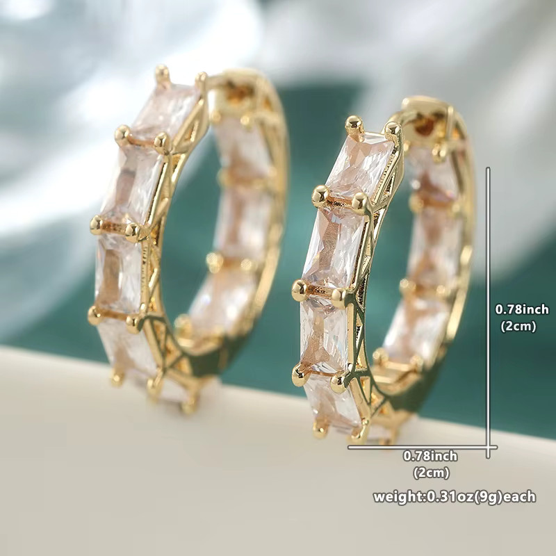YoYo Creolen, Zirkonia, Gold, Damen - Bild 2