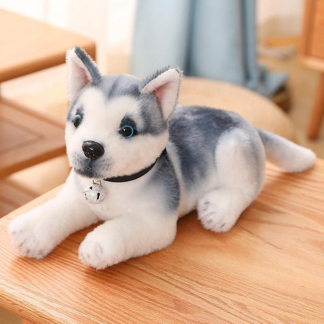 Kidsly Simulation Husky Hund Plüsch Spielzeug, Stofftier, 30cm - Bild 1