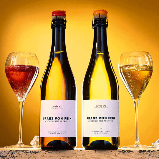 Franz von Fein alkoholfreier Sparkling Aperitif Cuvée No. 1 und 2 Bio 2 x 0,75 l - Bild 1