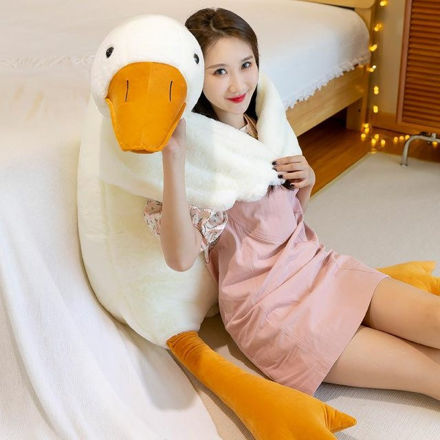 Große weiße Gans Kissen Plüschtier, Stoffpuppe, 40cm - Bild 1