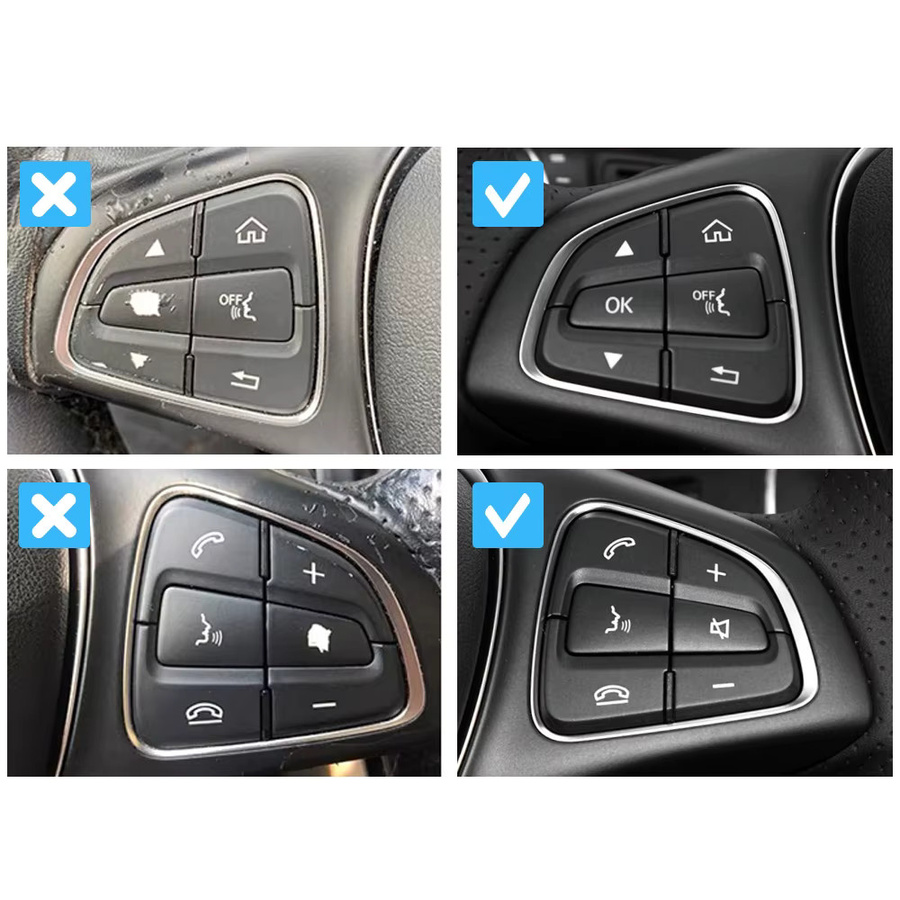 Mercedes Benz Lenkrad Schalter Multifunktionstasten Abdeckung für C-Klasse und GLC-Klasse in Schwarz - Bild 3