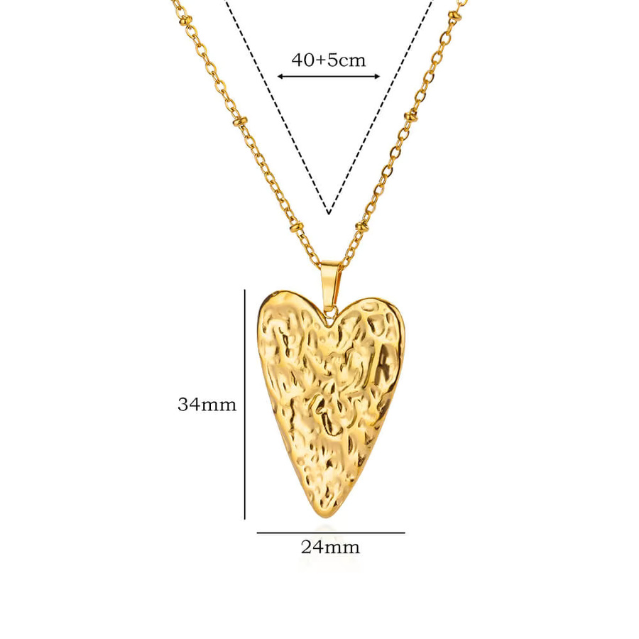ICFTZWE Halskette mit Herz Anhänger, Edelstahl, Gold, Damen - Bild 3