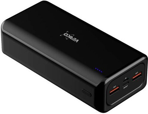 Verico Power Pro PD Powerbank 30000 mAh mit USB-A und USB-C in Schwarz - Bild 1