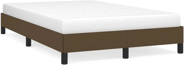 vidaXL Bettgestell aus Stoff in Dunkelbraun, B/T/H: 120 x 200 x 25 cm - Bild 1
