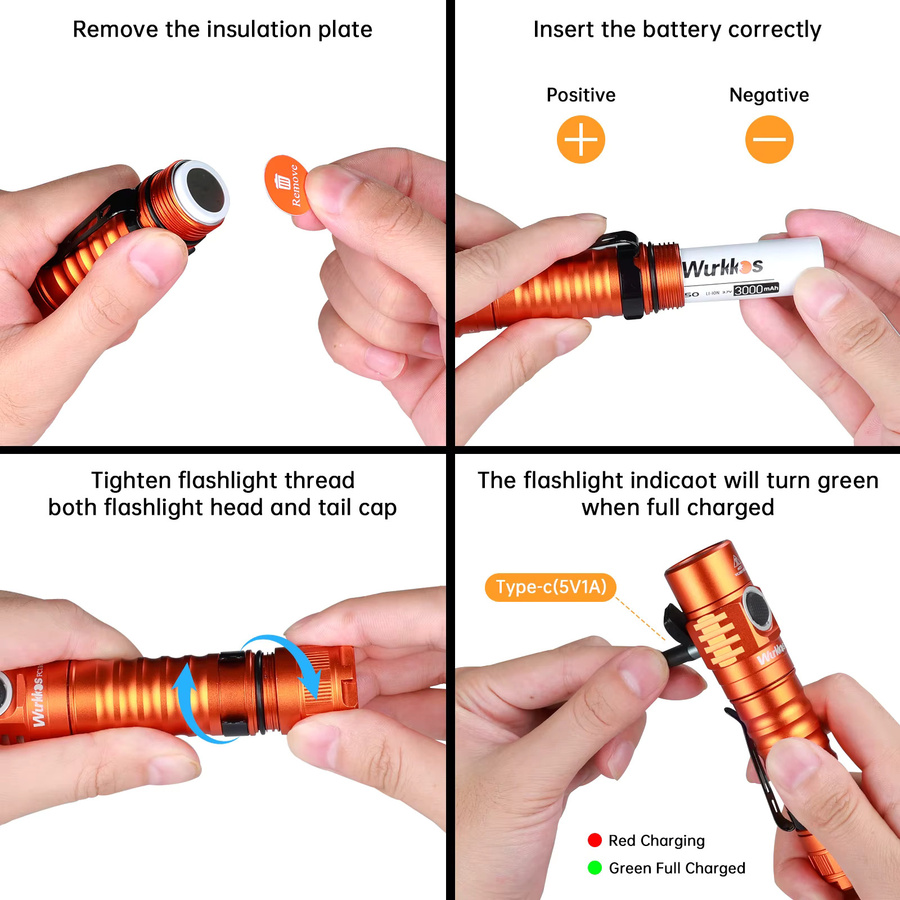Wurkkos FC11C LED-Taschenlampe mit 1200 Lumen, wiederaufladbar, 5000 K und hohem CRI, magnetische Beleuchtung - Bild 2