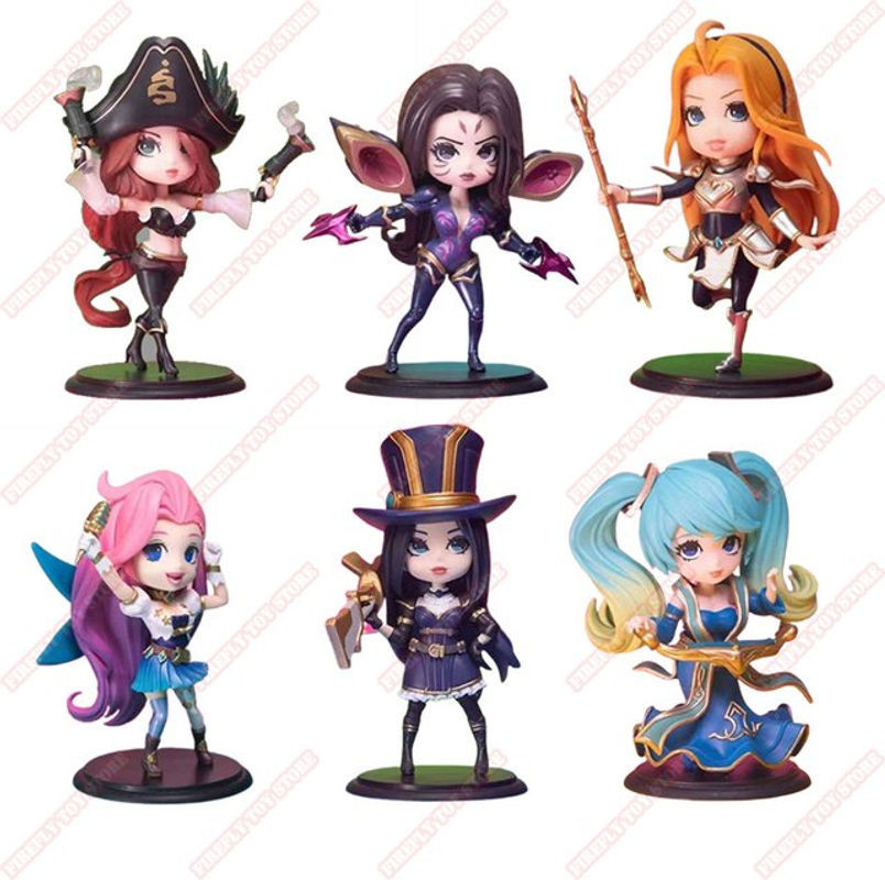Bandai League of Legends Anime Action Figuren Q-Version Lux Kaisa Seraphine aus Kunststoff, mehrfarbig - Bild 1