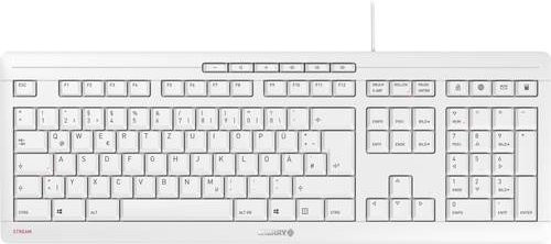 Cherry Stream USB Tastatur QWERTZ Deutsch in White Gray mit Scissor-Schaltern - Bild 1