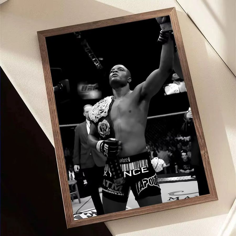 UFC Ultimate Fighting Championship Poster Selbstklebender Wandaufkleber aus wasserfestem Papier in Schwarz-Weiß - Bild 5