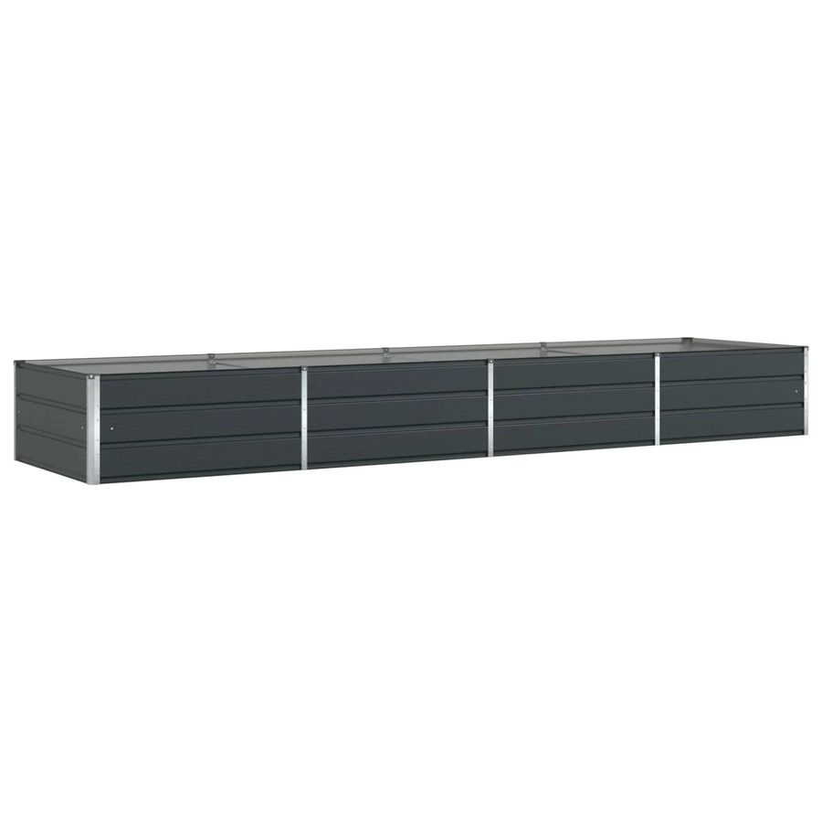vidaXL Pflanzkübel aus verzinktem Stahl in Anthrazit, B/T/H: 195 x 100 x 45 cm - Bild 2