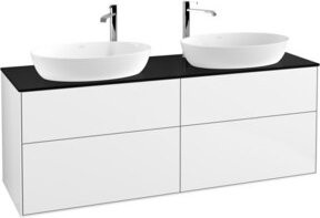 V&B Waschtischunterschrank Finion in Blau und Weiß, lackiert, B/T/H: 160 x 50,1 x 60 cm - Bild 1