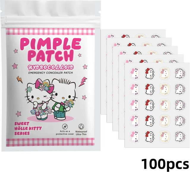 Sanrio Hello Kitty Akne-Pflaster Hydrogel, 100 Stück, Unisex - Bild 1