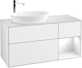 V&B Waschtischunterschrank Finion in Weiß lackiert, Breite: 120 cm, Tiefe: 50,1 cm, Höhe: 50,1 cm - Bild 1
