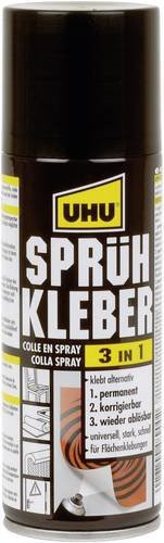 UHU Sprühkleber 3in1 für Karton, Leder, Filz, Textil und Styropor, 200 ml - Bild 3