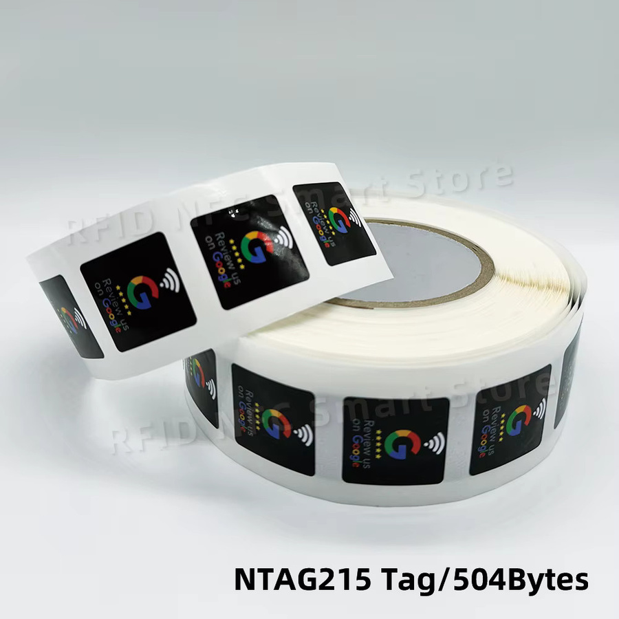Guang Hongrun NFC215 Google-Bewertungsaufkleber in Weiß, wasserfester NFC-Tag mit 504 Bytes und 13,56MHz, Durchmesser: 30 mm - Bild 4