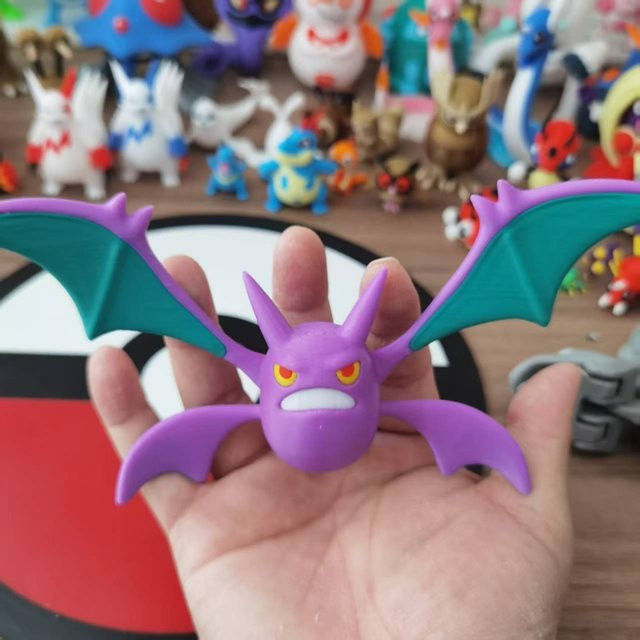 Bandai Pokemon Golbat Crobat Action Figure Statue Modell in Lila, 1:20 Scale 3D Druck Desktop Dekoration - Bild 1