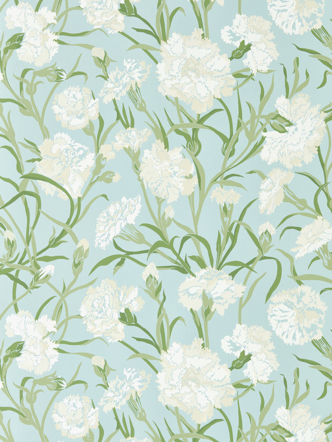 Harlequin Tapete Fleur de Joie Botanisches Floral Design in Chalk, Emerald und Sky - Bild 1