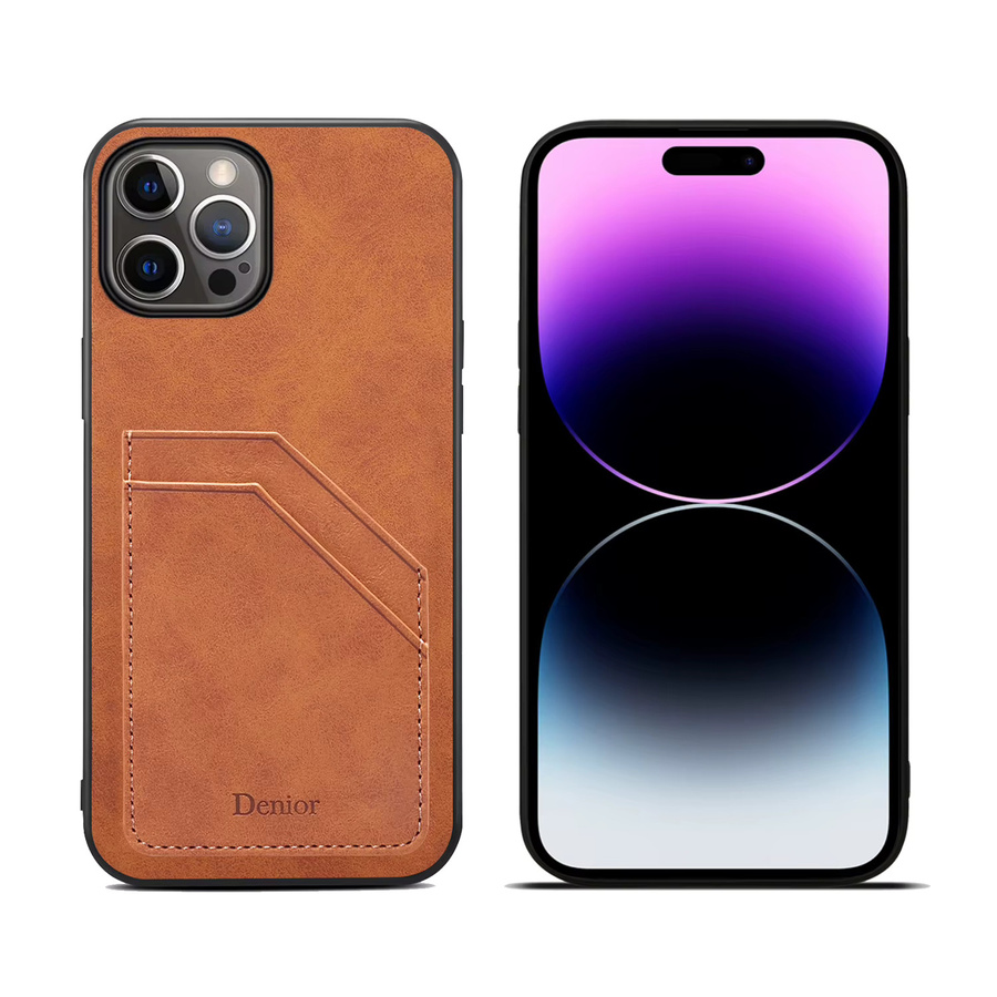 Denior Stoßfeste iPhone Handyhülle mit Kartenfach in Grün für iPhone 15 14 13 12 11 Pro Max und weitere Modelle - Bild 2