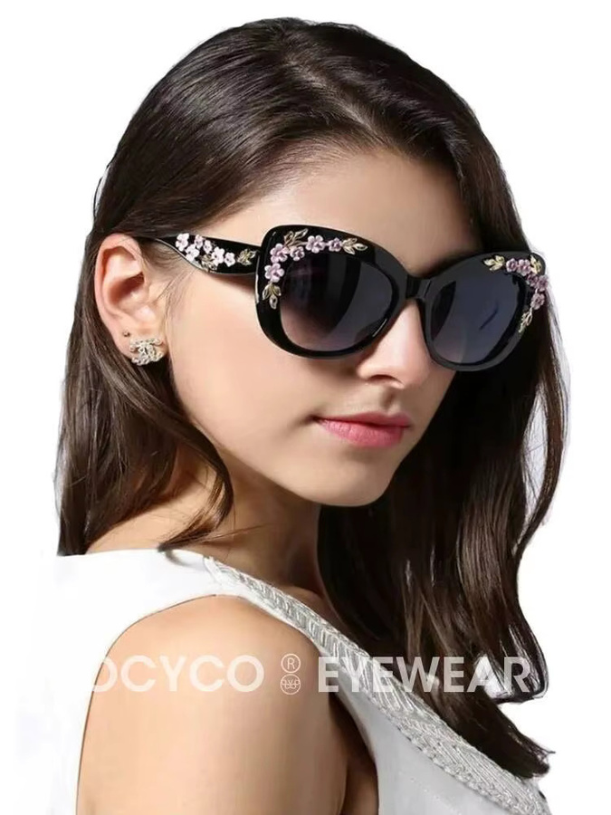 OCYCO Cat Eye Sonnenbrille, Vollrand, Kunststoff, Schwarz, Damen - Bild 5