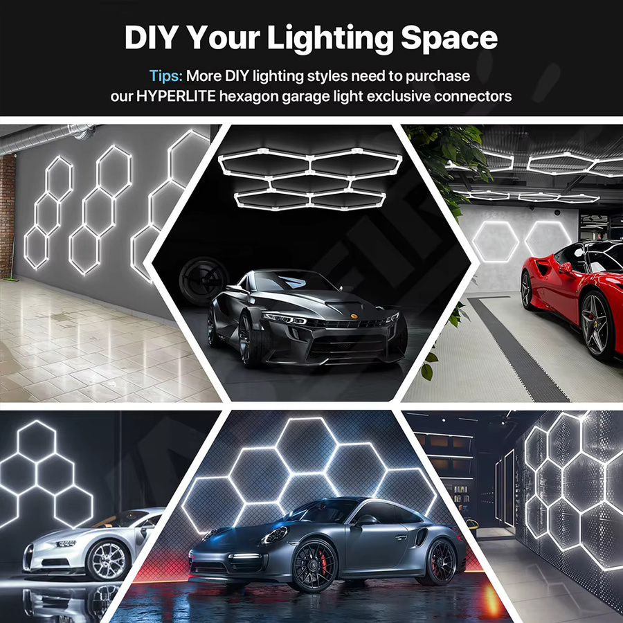 VASTFIRE LED Waben Deckenleuchte Hexagon DIY Design, 6500K Kaltweiß, Weiß - Bild 5