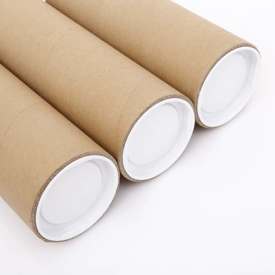 Braune Versandröhren aus Wellpappe für Poster und Dokumente mit Endkappen, Durchmesser: 5,0 cm, Länge: 30,0 cm - Bild 4