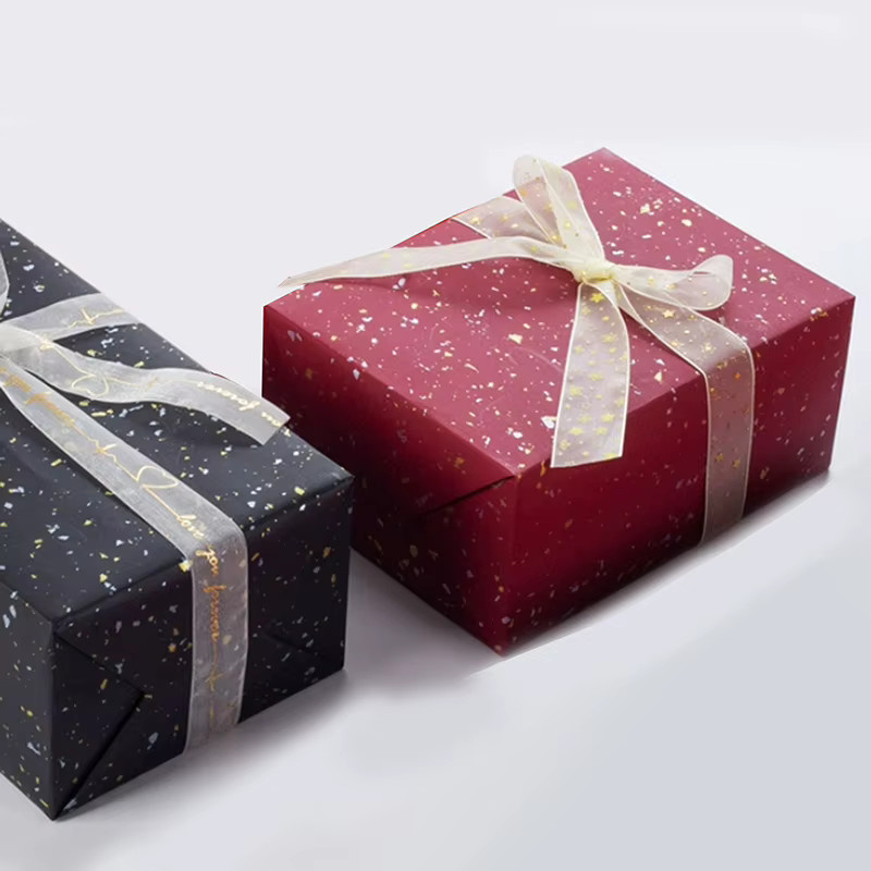 Glitzerndes und verdicktes Geschenkpapier in Rot und Multicolour für Geschenke und Blumensträuße - Bild 2