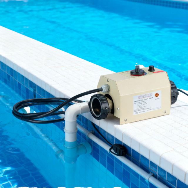 Coasts B-M Elektrisches Heizsystem für Schwimmbäder und Whirlpools mit Pumpenfunktion, 2/3KW, 220V, Weiß - Bild 1