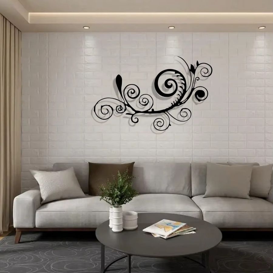 CIFBUY Vintage Metall-Wandkunst mit floralem Design aus Eisen für Innen und Außen - Bild 3