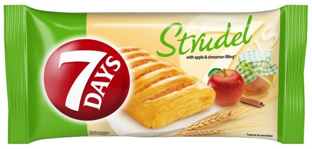 7Days Strudel Blätterteiggebäck Apfel-Zimt-Füllung 80 g - Bild 1