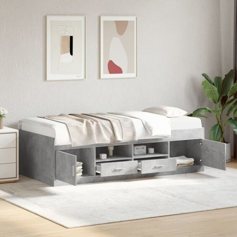 Vidaxl Tagesbett mit Schubladen in Grau ohne Matratze B/T/H: 190 x 90 x 93 cm - Bild 1